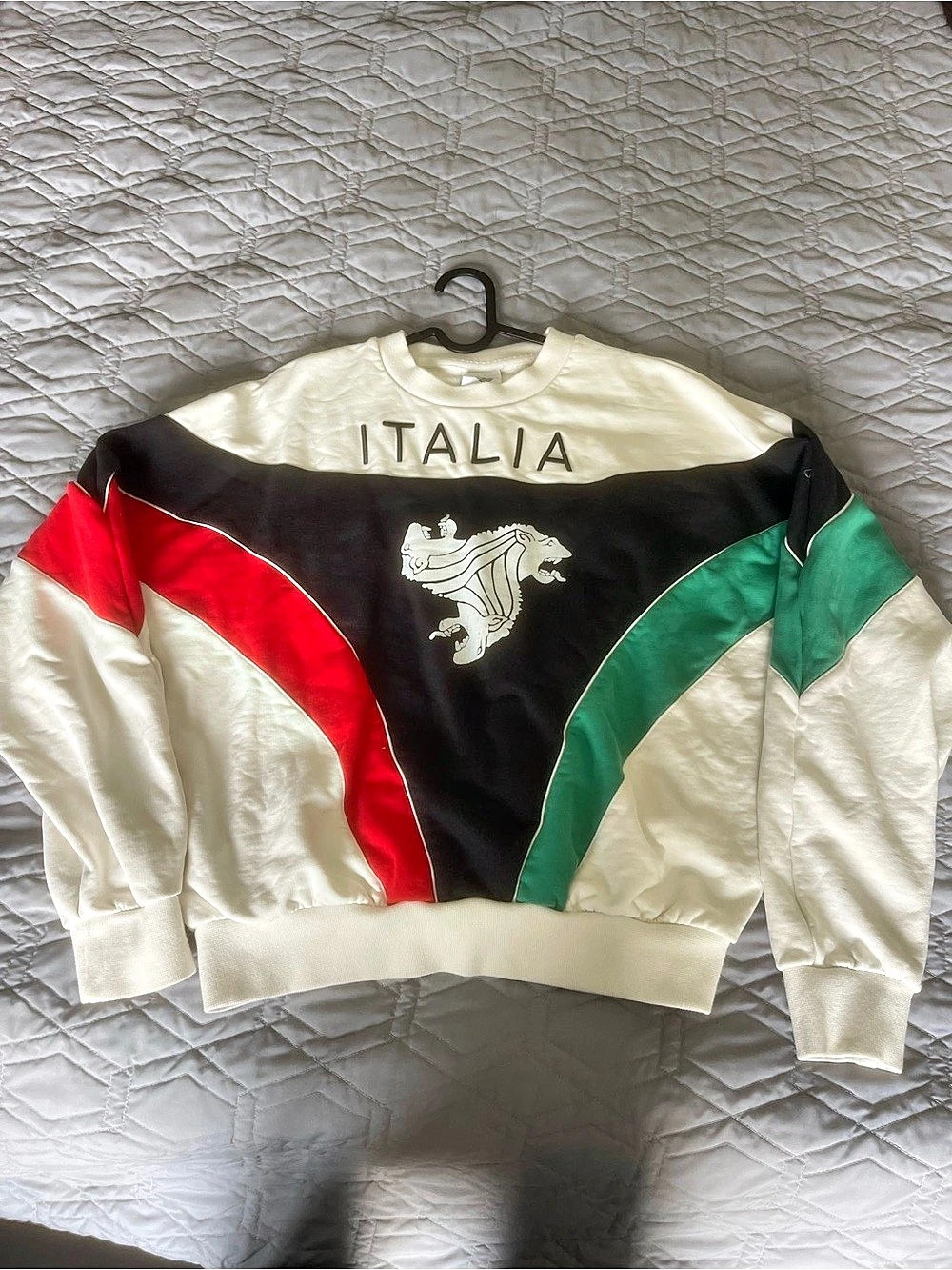 adidas Italia Coppa Del Mundo Crew Color Block Crewneck womenβs Size Small